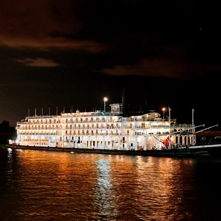 Riverboat at night