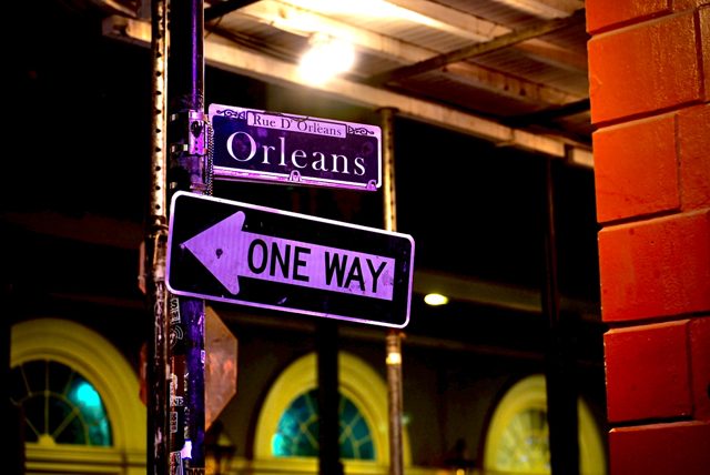 Orleans one-way sign