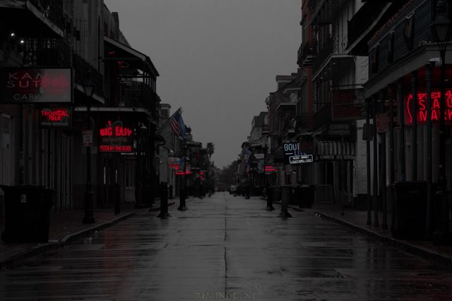 Red-neon Bourbon street