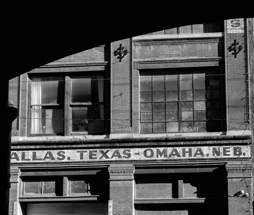 Dallas Texas Omaha lettering detail