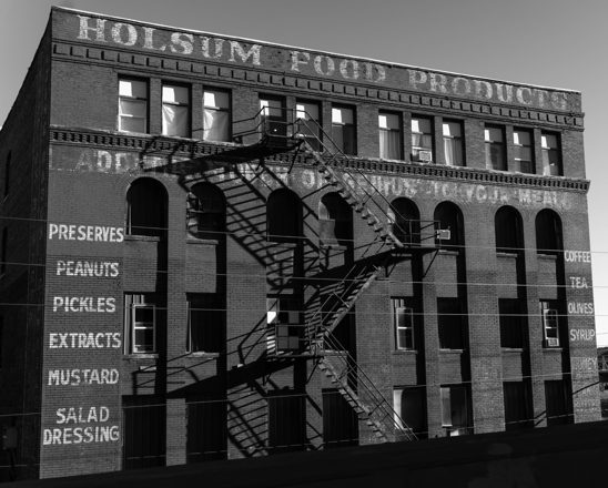 Holsum facade and fire escape