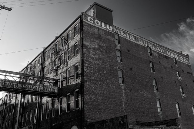 Warehouse corner and fire escape