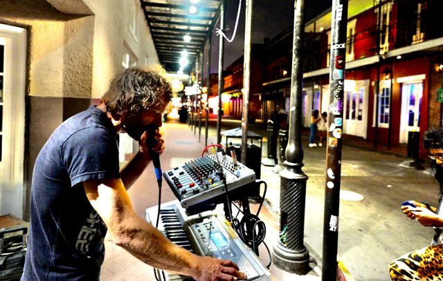 Street artist at work
