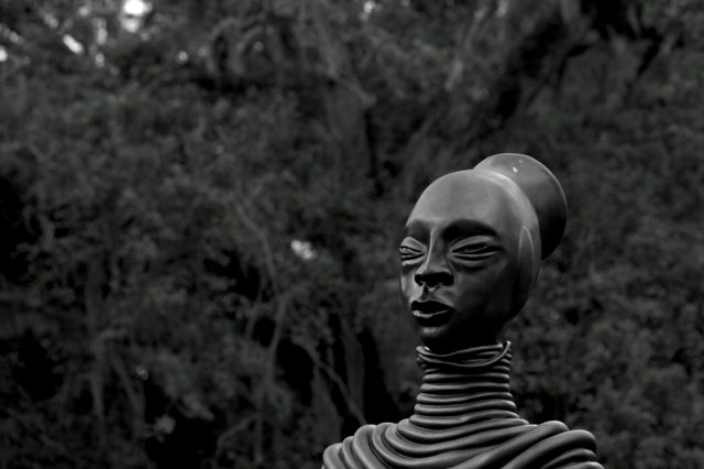 Sculpture in a garden